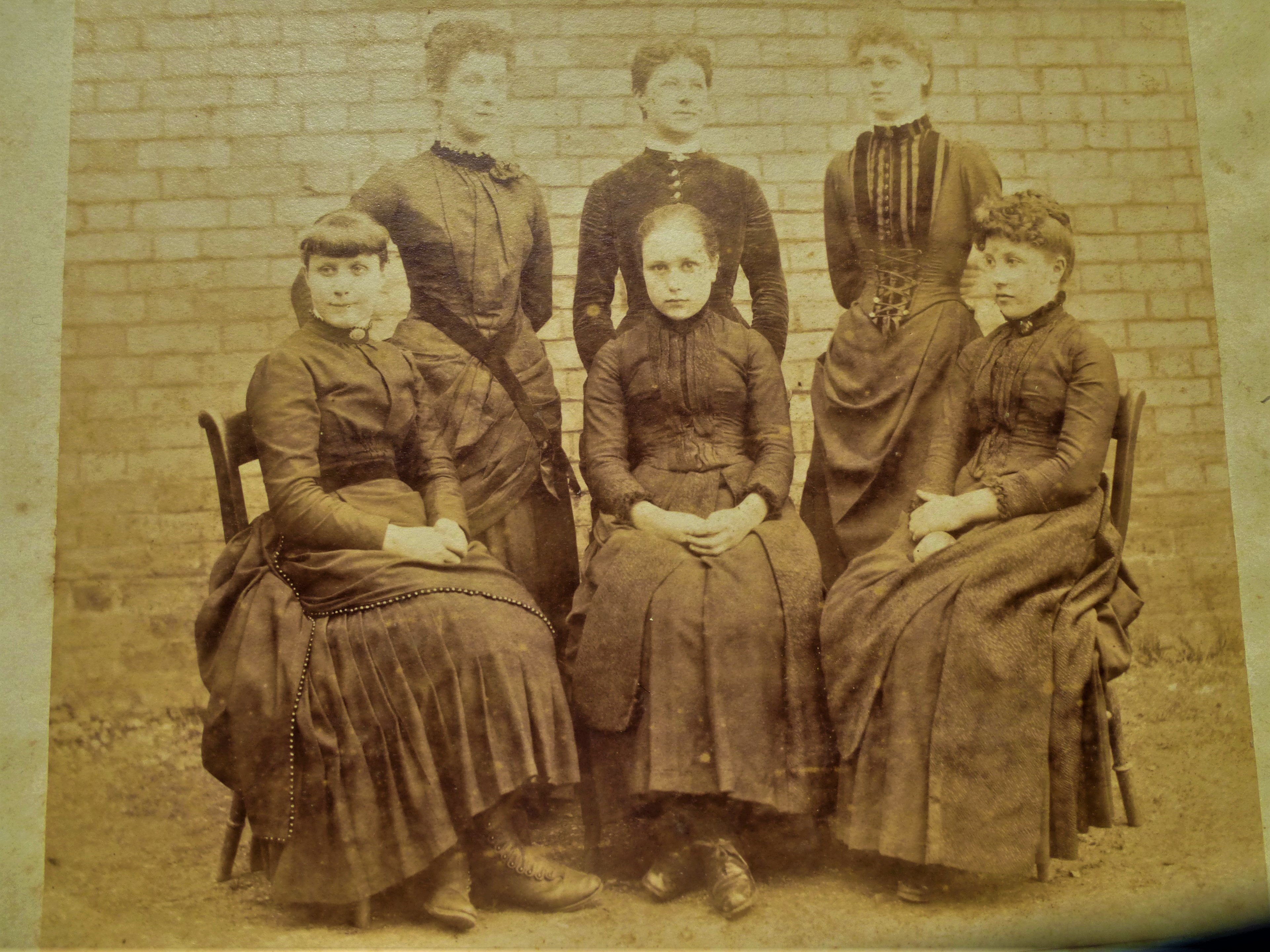 Hardy College group 1877 with Kate Hardy centre standing